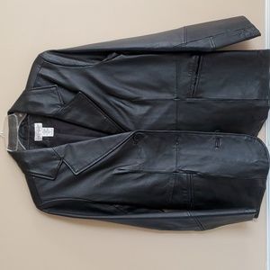 Kim Roger's black leather jacket